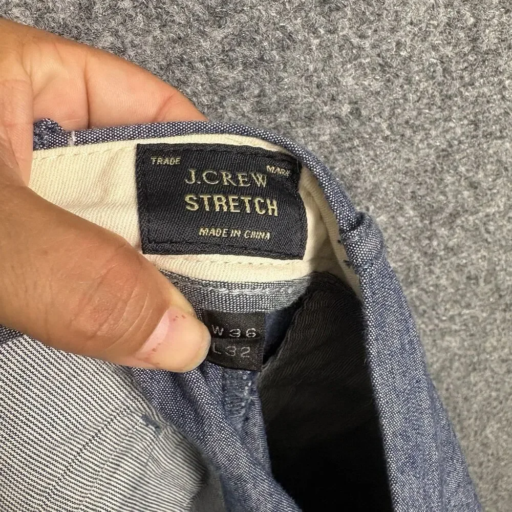 J.CREW 484 Pants Mens size 36 |38 x 31 Blue Slim Fit Stretch Chino
